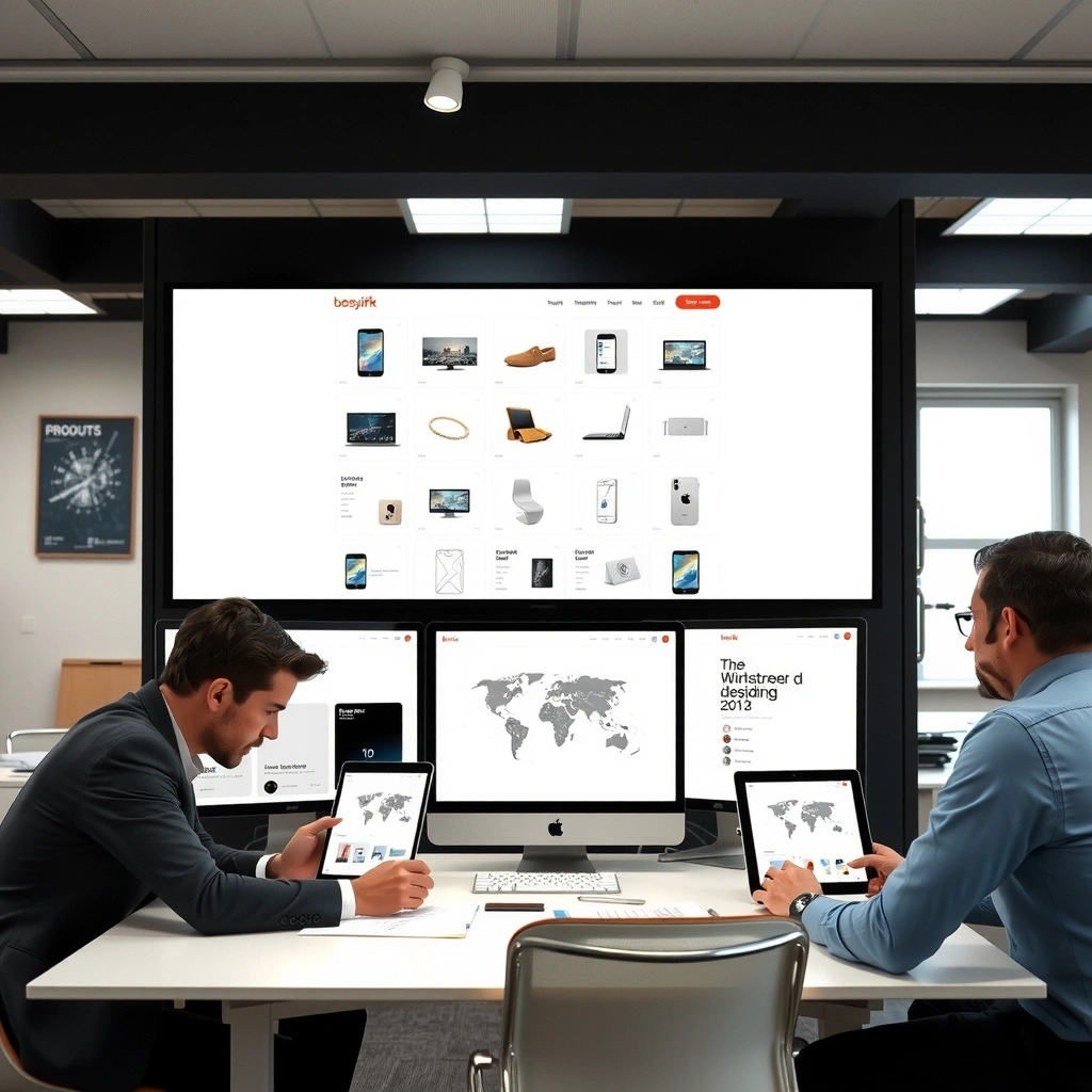 UI/UX Design process showing wireframes and prototypes